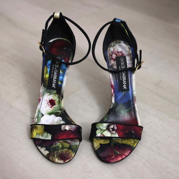 Dolce & Gabbana Floral Baroque Heel Sandals - Picture 5 of 12